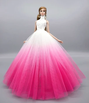 NK Official, 1 шт, Благородное розовое свадебное платье, куклы, модные игрушки для смены костюмов, детский подарок на день рождения для куклы Барби 1/6