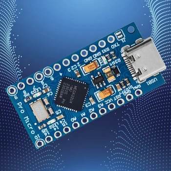 Pro Micro Type-C Плата Разработки С 2-Рядным Контактным Разъемом ATmega32U4 Регулятор напряжения 5 В/16 МГц для Arduino IDE V1.0.1