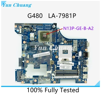 QIWG5_G6_G9 LA-7981P Материнская Плата для ноутбука Lenovo IdeaPad G480 Материнская Плата С видеокартой HM76 GT610M 1 ГБ DDR3 100% Полностью протестирована