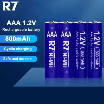 R7 800mAh AAA Аккумулятор 1.2V Ni-MH AAA Аккумуляторные Батареи 3A aaa аккумулятор фонарик аккумулятор с Батарейным Отсеком AAA/AA