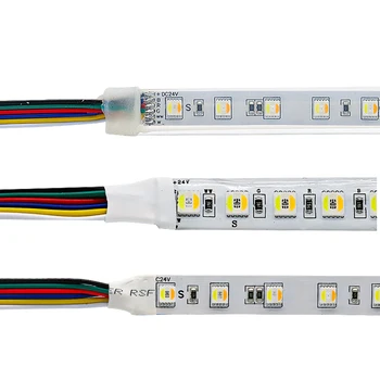 RGB + CCT Регулировка светодиодной ленты 12V 24V 5в1 5 В 1 Чипы LED CW + RGB + WW Гибкая лента SMD5050 60Leds/m RGBWW RGBCW CRI90 100LM