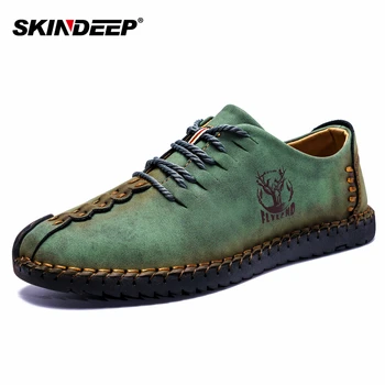 SKINDEEP/ Весенние мужские лоферы ручной работы, повседневные кожаные легкие кроссовки для мужчин, Лидер Продаж, Мокасины, Обувь Для Вождения