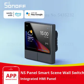 SONOFF NSPanel Smart Scene Настенный выключатель ЕС / США, Встроенная панель HMI, Термостат домашней автоматизации, Умные домашние работы с Alexa Alice