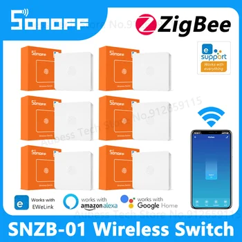 SONOFF SNZB-01 Zigbee Smart Button Переключает уведомления о низком заряде батареи В приложении eWeLink для ZBBridge Alexa Google Home Assistant IFTTT