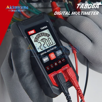 TA806A Мультиметр Цифровой Профессиональный Измеритель Напряжения Переменного Постоянного Тока True RMS Multimetro Автоматический Тестер Сопротивления NCV Smart Voltmeter