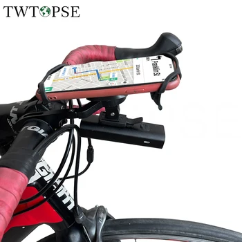 TWTOPSE Водонепроницаемый Комплект Велосипедных Фонарей С Держателем Телефона Кронштейн 400 Люмен MTB Горный Шоссейный Велосипед Передняя Фара Велосипедный Аксессуар
