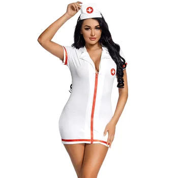 Umorden Белое женское сексуальное белье, костюм медсестры 