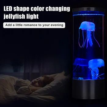 USB-подключаемый светодиодный светильник в виде медузы, светильник для ночного настроения, настольная лампа для сна в спальне для праздничного рождественского украшения
