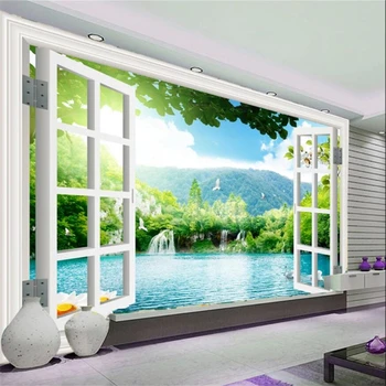 wellyu papel de parede Обои на заказ 3d фотообои пейзаж из окна обои papel de parede фон для гостиной обои