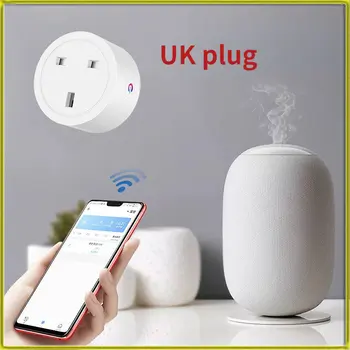 WiFi Smart Plug Outlet Беспроводная Временная Розетка Интеллектуальная Удаленная Статистика Питания WiFi Smart Socket UK Plug 16A 20A Power Stripes