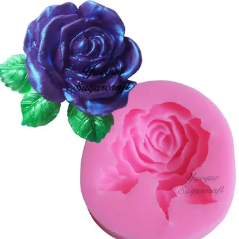 Yueyue Sugarcraft Роза Цветок силиконовая форма для помадки инструменты для украшения торта форма для шоколадной конфетницы принадлежности для выпечки