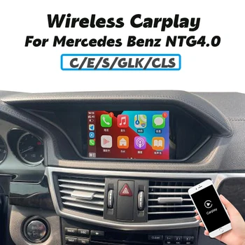 Автомобиль Для Mercedes Benz NTG4.0 Беспроводной Apple CarPlay W204 W212 W218 GLK CLS Android Auto Multimedia Interface Box Mirror Link