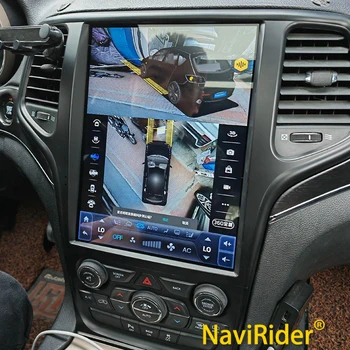 Автомобильный мультимедийный видеоплеер 2 Din GPS для Jeep Grand Cherokee 2013 - 2018 12,8-дюймовый вертикальный экран в стиле Tesla Android 13 Radio