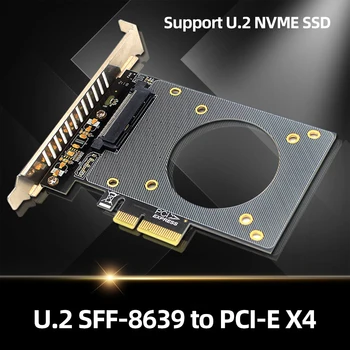 Адаптер U.2 SFF-8639 для PCI-E X4 Карты расширения Поддерживает U.2 NVME SSD Riser Card 4000MB/s Fast для PCIE X4 X8 X16 Прямая Доставка