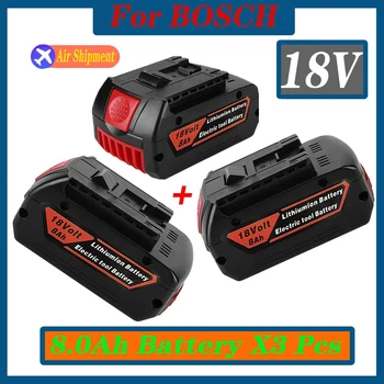 Аккумулятор 18V forBosch 8.0Ah для Электродрели Bosch 18V Литий-ионный Аккумулятор BAT609 BAT609G BAT618 BAT618G BAT614 Зарядное Устройство