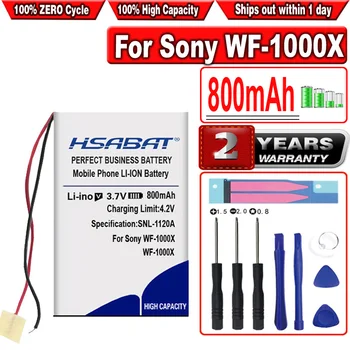 Аккумулятор HSABAT 800mAh для гарнитуры Sony WF-1000X, 2 линии