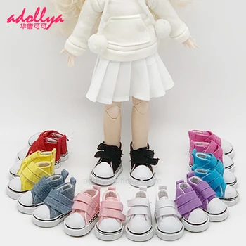 Аксессуары для куклы Adollya BJD Обувь 5 см, Парусиновые Кроссовки с Высоким Берцем, Повседневная Разнообразная Обувь для куклы BJD, Подходит для кукол 1/6