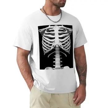 Анатомия, белые кости, футболка со скелетом, футболка оверсайз, забавная футболка, дизайнерская футболка для мужчин