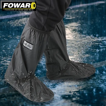 Байкерские непромокаемые ботинки, мотоциклетная водонепроницаемая обувь и дождливые дни, Дышащая и удобная Для дождя, снега, нескользящая, переносная складная