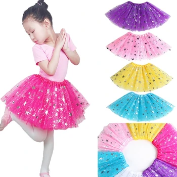 Балетные юбки для детей и девочек, эластичное сетчатое платье-пачка, юбка для гимнастики и танцев, нижние юбки принцессы, танцевальные пачки Dr.