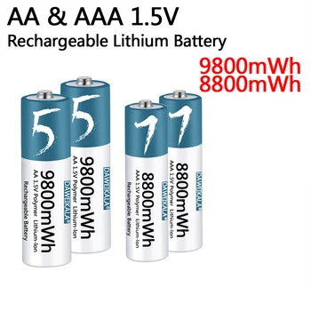 Батарейка типа АА ААА 1,5 В, полимерная литий-ионная аккумуляторная батарея типа АА ААА для мыши с дистанционным управлением, маленького вентилятора, электрической игрушки