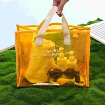 Большая вместительная сумка из ПВХ, сумка для хранения пляжных принадлежностей для плавания, органайзер для косметики по уходу за кожей на открытом воздухе, сумки для одежды, обуви