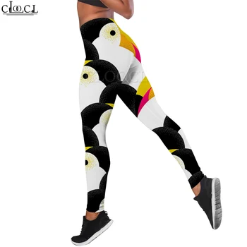 Брюки CLOOCL, женские Гавайские леггинсы, бесшовные простые брюки с принтом попугая, леггинсы для йоги, бега, тренировки в тренажерном зале, пуш-ап