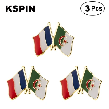 Булавка с лацканами в виде флага Франции и Пакистана, значок с флагом Дружбы, булавка с флагом, много 3шт.