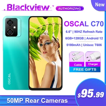 В наличии Смартфон Blackview Oscal C70 6GB + 128GB 50MP Камера Unisoc T606 6.6 