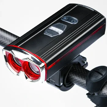 Велосипедная фара с пятью режимами зарядки через USB Мощный фонарик с возможностью поворота Водонепроницаемый Индукционный