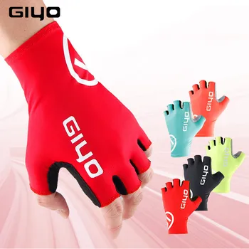 Велосипедные перчатки Giyo Breaking Wind с полупальцами, противоскользящие велосипедные рукавицы, перчатки для гоночных шоссейных велосипедов.