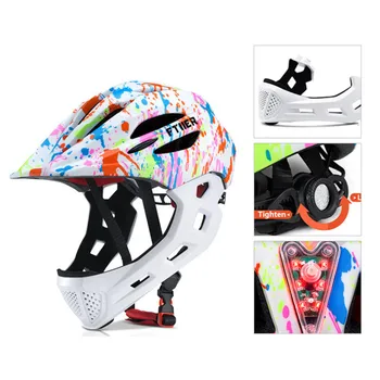 Велосипедные Шлемы В форме Полнолицевого Шлема С Защитой От ударов Головы Удобный Конькобежный Шлем Дышащий Для Детей Дети