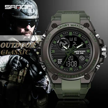 Военные ручные часы, цифровые часы спецназа, мужские водонепроницаемые светящиеся электронные наручные часы для занятий спортом на открытом воздухе