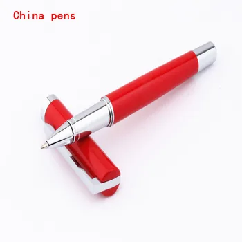Высококачественная роскошная деловая офисная ручка-роллер со средним пером красного цвета 022 Новая