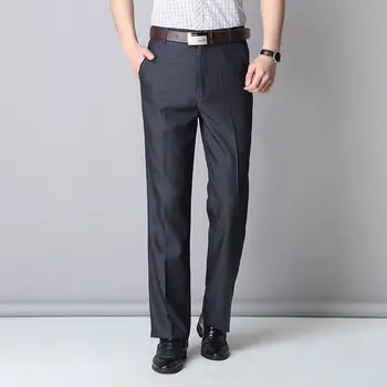 Высококачественные мужские костюмные брюки Классические летние весенние брюки осенние брюки с высокой талией Деловые повседневные брюки Прямая поставка A149