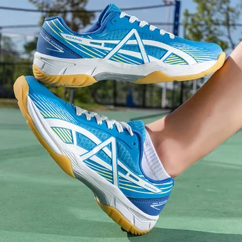 Высококачественные профессиональные мужские теннисные туфли, размер 35-46, нескользящие кроссовки для бадминтона, мужские кроссовки для настольного тенниса для пар, кроссовки для гонок