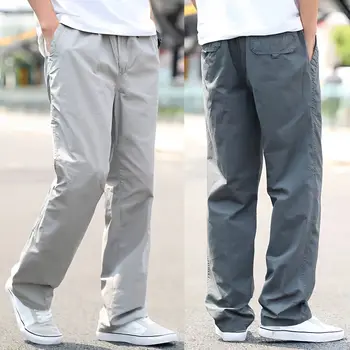 Высококачественные Свободные Прямые брюки Мужские Хлопковые Дизайнерские Весенне-летние Повседневные Длинные брюки Мужская Уличная одежда Широкие брюки A255