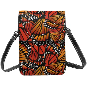 Гармоничная сумка через плечо с принтом в виде крыльев бабочки, объемная эстетичная сумка для мобильного телефона, кожаные деловые женские сумки