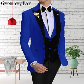 Гвенвифар 2022 Лето, Новый мужской свадебный пиджак в британском стиле, блейзер, жилет, брюки, элегантные мужские брюки из трех частей