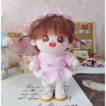 Детская одежда длиной 20 см, юбка-кролик, жемчужная повязка на голову, хлопковое кукольное платье, кукольное платье