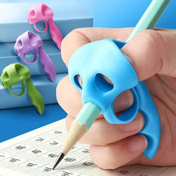 Детский пятипальцевый держатель для ручек, корректор для детей начальной школы, держатель для ручек из хорошего материала, силиконовый держатель для ручек для карандаша
