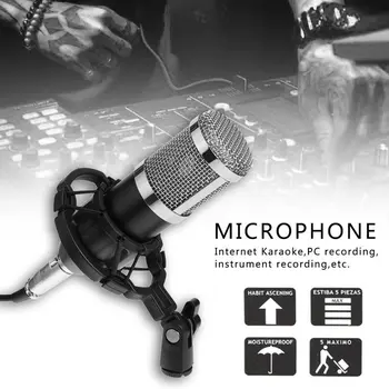 Динамический конденсаторный микрофон BM800 Sound Studio Микрофон для записи звука с амортизатором для вещания KTV Певческий микрофон
