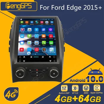 Для Ford Edge 2015 Android автомагнитола Tesla Screen 2Din стереоприемник Авторадио Мультимедийный плеер GPS Navi Экран головного устройства