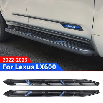Для Lexus Lx600 2022 2023 Накладка боковой подножки Lx500d Модификация педали с яркой полосой, внутренние обновленные аксессуары
