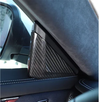 Для Maserati Ghibli Quattroporte 2014-2022 Накладка На Переднюю Стойку Двери Автомобиля Из Настоящего Углеродного Волокна, Накладка На Динамик, Наклейка, Аксессуары