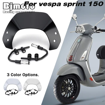 Для Piaggio Vespa Sprint 150 2016-2021 Лобовое Стекло Мотоцикла Ветровое Стекло ABS Воздушный Дефлектор Скутера 2016 2017 2018 2019 2020 2021