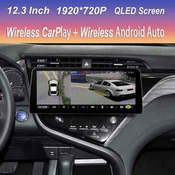 Для Toyota Camry 2018 12,3 дюймов 1920*720 Экран Android 13 Автомобильный Видеоплеер Радио Стерео GPS Мультимедиа Carplay Головное устройство 128 ГБ