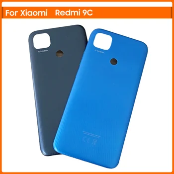 Для Xiaomi Redmi 9C Пластиковая задняя крышка аккумулятора Задняя дверца для Redmi 9C корпус Кнопка регулировки громкости на панели корпуса Без замены контактов NFC