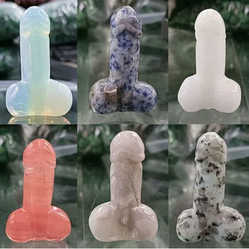 Драгоценный артефакт новая своеобразная резьба по пенису, вызывающая интерес к натуральному хрустальному камню jj male Tintin