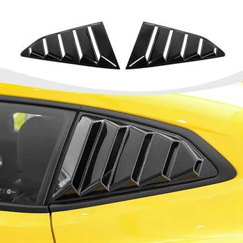 Жалюзи на боковые стекла ABS для Chevrolet Camaro 2017-2023 Аксессуары для жалюзи на оконное стекло, углеродное волокно ABS